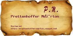 Prettenhoffer Márton névjegykártya